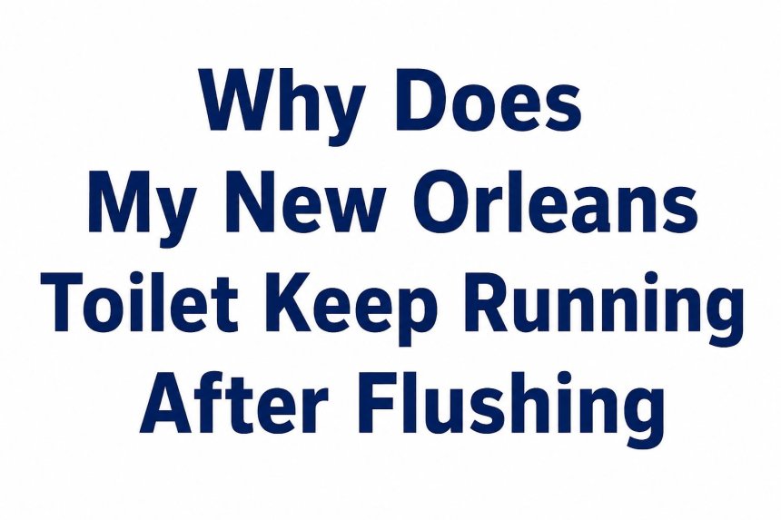 Why Does My New Orleans Toilet Keep Running After Flushing
